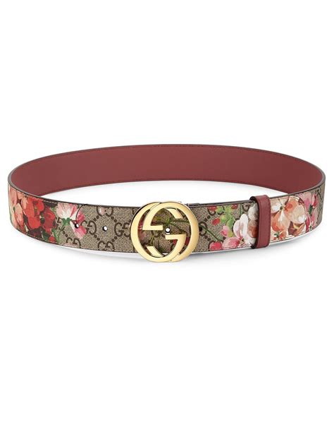 gucci bloom floral belt|authentic Gucci women belt.